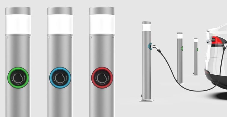 Світлодіодний світловий стовпчик з розеткою Rosa KARIN LED EV 3,7 BASIC 16W 45400/1/03/B - інтернет-магазин зовнішнього освітлення Smart Lighting