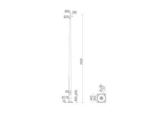 Вулична опора Rosa SAL-70K 42628 - інтернет-магазин зовнішнього освітлення Smart Lighting