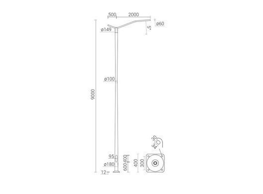 Вулична опора Rosa SAL P-61 42487 - інтернет-магазин зовнішнього освітлення Smart Lighting