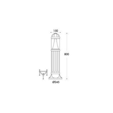 Светодиодный световой столбик Fumagalli SAURO 800 D15.555.000 &ndash; интернет-магазин наружного освещения Smart Lighting